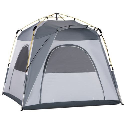 Outsunny Four Man Pop Up Tent Automatic Camping Backpacking Dome Shelter, Green - Cheap Tent