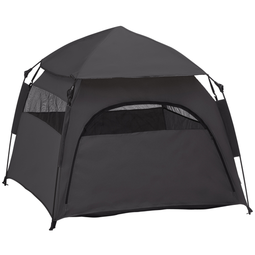 PawHut Foldable Dog Cat Tent with Waterproof Oxford Cloth, Carry Bag, Grey - Cheap Tent