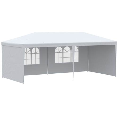 6m x 3m Garden Gazebo Marquee Canopy Party Tent Canopy Patio White - Cheap Tent