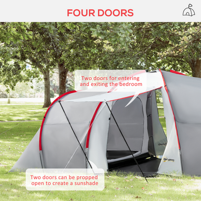 4-6 Person Camping Tent with 2 Bedroom, Living Area and Vestibule - Cheap Tent