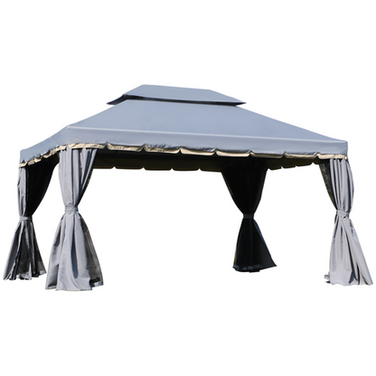 Outsunny 3x4m 2-Tier Gazebo Aluminium Garden Marquee Party Tent - Cheap Tent