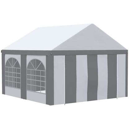 4 x 4m Party Tent, Marquee Gazebo with Sides, Four Windows and Double Doors - Cheap Tent