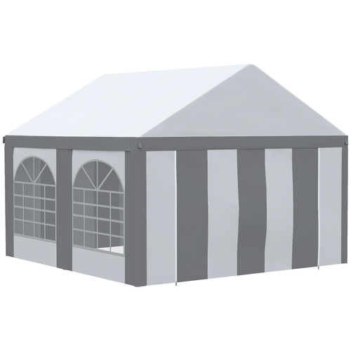 4 x 4m Party Tent, Marquee Gazebo with Sides, Four Windows and Double Doors - Cheap Tent