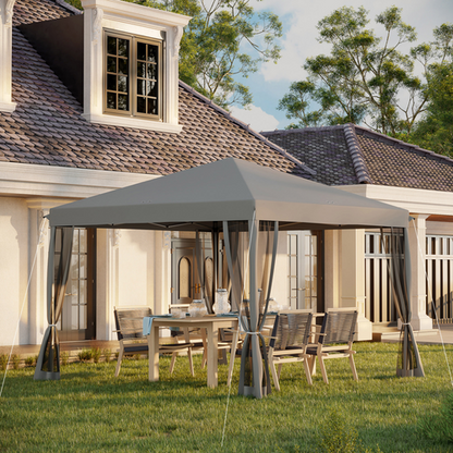 Spacious Pop-Up Canopy Tent - 3x3m with Mesh Curtains & Portable Design - Cheap Tent