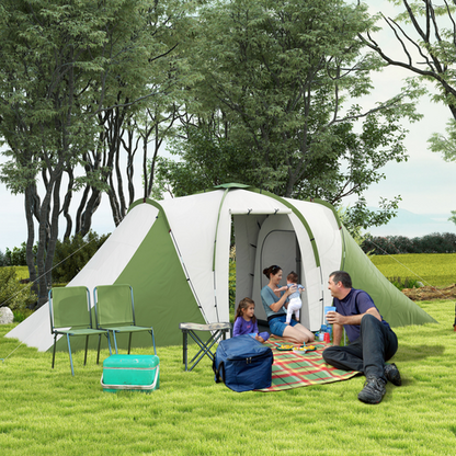Outsunny 4-6 Man Camping Tent with 2 Bedroom and Living Area - Cheap Tent