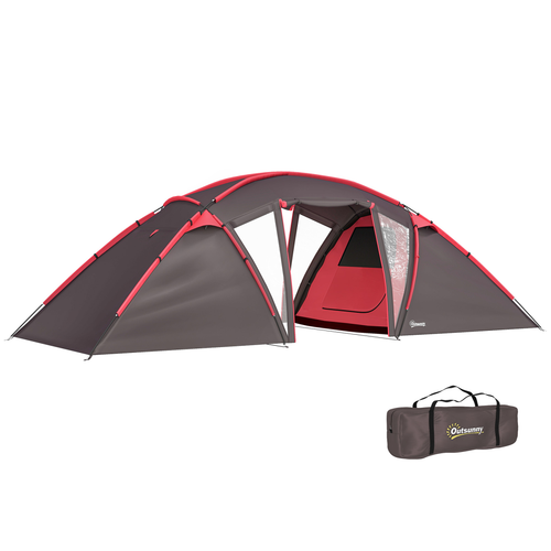 Outsunny 4-6 Man Family Camping Tent w/ 2 Bedrooms, a Living Room - Cheap Tent
