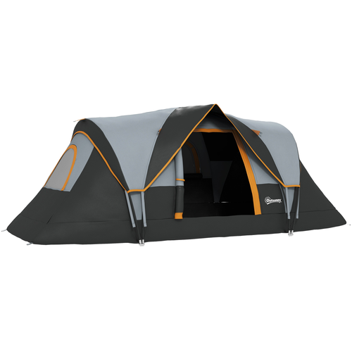 Outsunny Outdoor Camping Tent For 5-6 W/ Bag, Fibreglass & Steel Frame - Cheap Tent