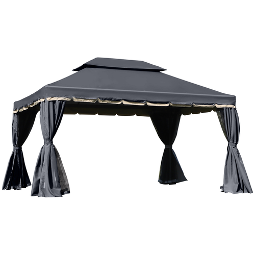 Outsunny 3x4m 2-Tier Gazebo Aluminium Garden Marquee Party Tent - Cheap Tent