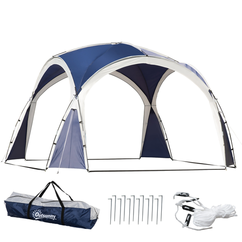 Outdoor Gazebo Event Dome Shelter Party Tent for Garden Blue and Grey - Cheap Tent