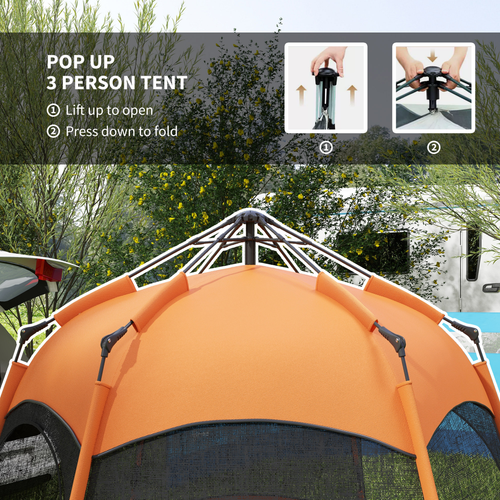 4 Person Pop Up Tent Camping Festival Hiking Shelter Family Portable Outsunny - Cheap Tent