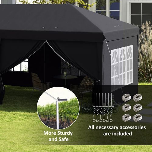 Outsunny 3 x 6m Pop Up Gazebo Height Adjustable Party Tent with Storage Bag - Cheap Tent