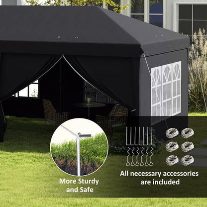 Outsunny 3 x 6m Pop Up Gazebo Height Adjustable Party Tent with Storage Bag - Cheap Tent