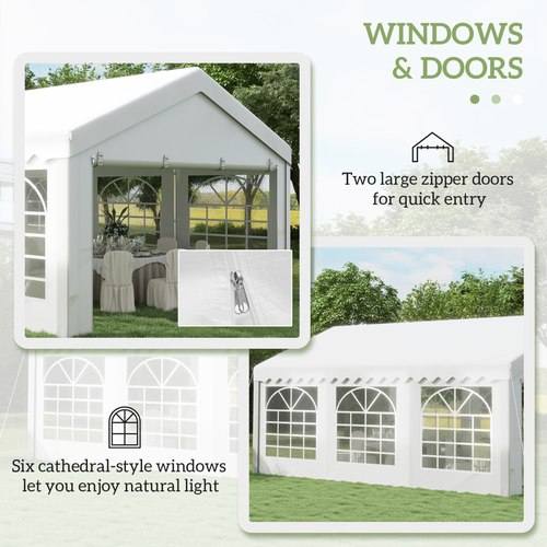Gazebo Marquee Party Tent, Steel Frame-White - Cheap Tent