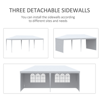6m x 3m Garden Gazebo Marquee Canopy Party Tent Canopy Patio White - Cheap Tent