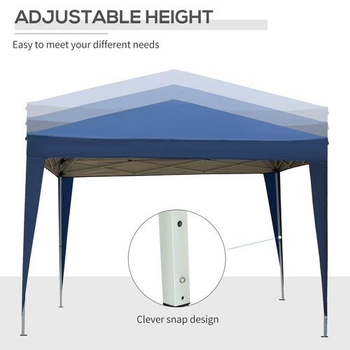 Outsunny 2mx2m Pop Up Gazebo Party Tent Canopy Marquee with Storage Bag Grey - Cheap Tent