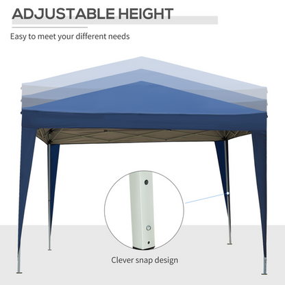 Outsunny 2mx2m Pop Up Gazebo Party Tent Canopy Marquee with Storage Bag Grey - Cheap Tent
