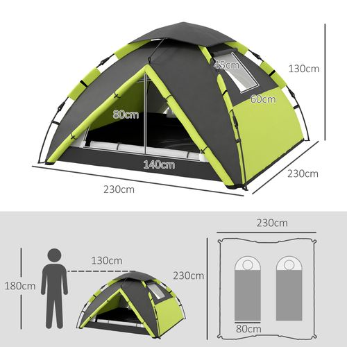 Outsunny 3-4 Man Camping Tent Portable with Bag, Quick Setup - Cheap Tent