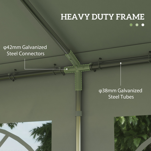 Gazebo Marquee Party Tent, Steel Frame-White - Cheap Tent