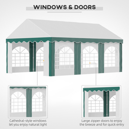 6 x 4m Marquee Gazebo, Party Tent with Double Doors for Wedding and Events - Cheap Tent