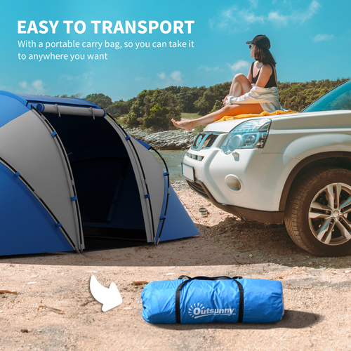 4-6 Persons Camping Tent Dome Family Travel Group Hiking Room Fishing Outsunny - Cheap Tent