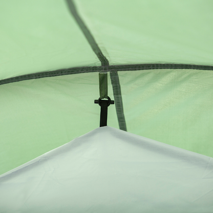 Outsunny 3 Man Camping Tent with Porch and Weather-Resistant Rainfly, Green - Cheap Tent