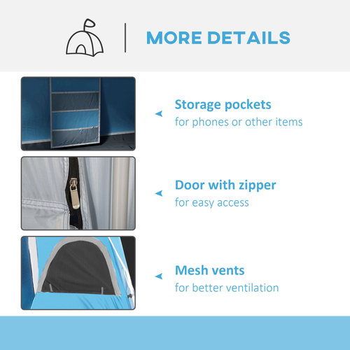 Outsunny Camping Tent, Family Tent 4-8 Person 2 Room Easy Set Up, Blue - Cheap Tent