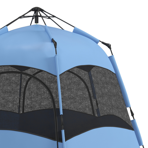 Outsunny 4 Person Pop Up Tent Camping Festival Hiking Shelter Family Blue&Black - Cheap Tent