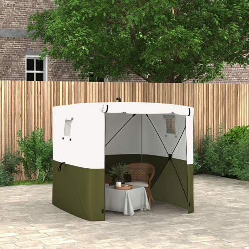 Outsunny 2 x 2m Pop Up Gazebo with Sides Easy up Party Tent with Carry Bag Green - Cheap Tent