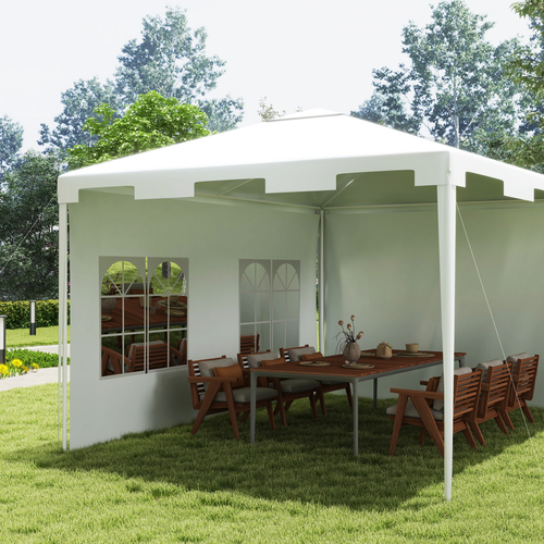 3 x 4 m Garden Gazebo Outdoor Canopy Marquee Party Tent White - Cheap Tent