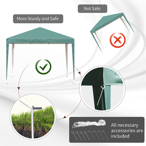3x3m Garden Pop Up Gazebo Marquee Party Tent Wedding Canopy UV Protection - Cheap Tent