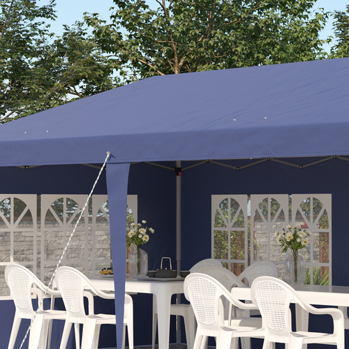 3 x 6m Heavy Duty Gazebo Marquee Party Tent with Storage Bag Blue - Cheap Tent