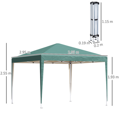 3x3m Garden Pop Up Gazebo Marquee Party Tent Wedding Canopy UV Protection - Cheap Tent