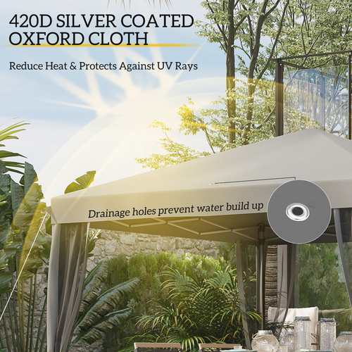 Spacious Pop-Up Canopy Tent - 3x3m with Mesh Curtains & Portable Design - Cheap Tent