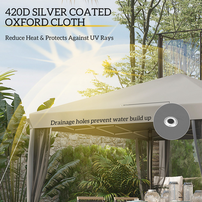 Spacious Pop-Up Canopy Tent - 3x3m with Mesh Curtains & Portable Design - Cheap Tent