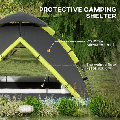 Outsunny 3-4 Man Camping Tent Portable with Bag, Quick Setup - Cheap Tent
