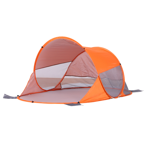 Portable Automatic Pop Up Beach Tent Outdoor Camp Shelter Orange Outsunny - Cheap Tent