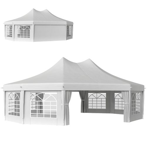 Outsunny 10 Sides Heavy Duty Tent Gazebo Outdoor Party Wedding Event Marquee - Cheap Tent