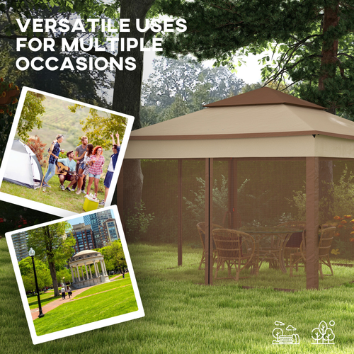 Outsunny Garden Folding Tent Heavy Duty Pop Up Gazebo for Party Light Grey - Cheap Tent