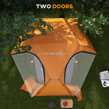 Outsunny Camping Tent Dome Tent with Removable Rainfly for 1-2 Man, Grey - Cheap Tent