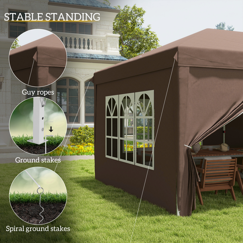 3 x 6m Pop Up Gazebo Height Adjustable Party Tent w/ Storage Bag Black - Cheap Tent