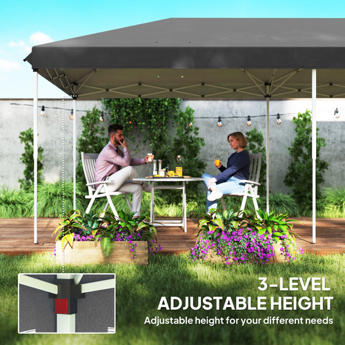 Outsunny 6 x 3(m) Pop Up Party Tent Canopy with 6 Removable Sidewalls - Cheap Tent