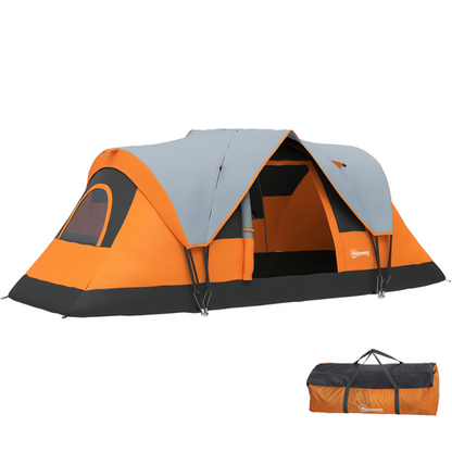 Outsunny 5-6 Man Camping Tent with Bag, Fibreglass and Steel Frame - Cheap Tent