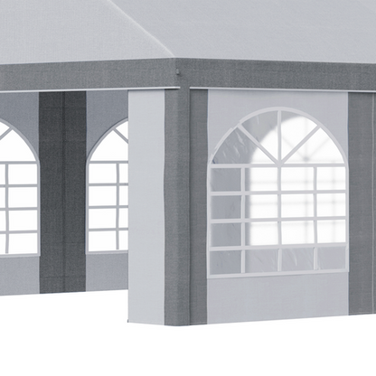 8 x 4m Party Tent, Marquee Gazebo with Sides, Eight Windows and Double Doors - Cheap Tent