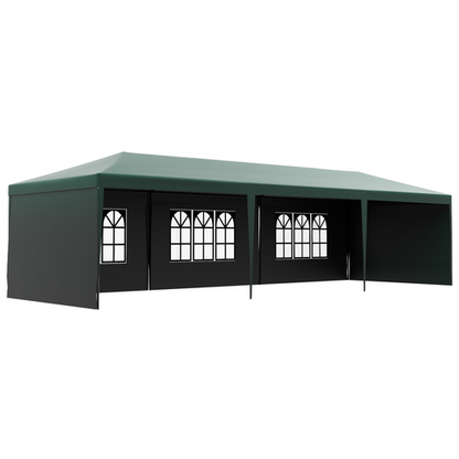 9m x 3m Outdoor Garden Gazebo Wedding Party Tent Canopy Marquee Green - Cheap Tent