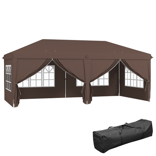 3 x 6m Pop Up Gazebo Height Adjustable Party Tent w/ Storage Bag Black - Cheap Tent