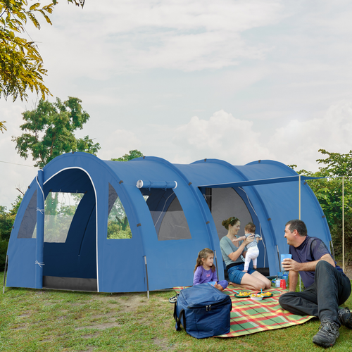 5-6 Man Family Tent Camping Tent with Two Room, Floor & Carry Bag - Cheap Tent