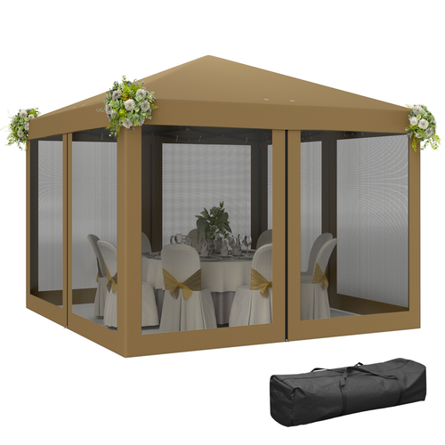 Spacious Pop-Up Canopy Tent - 3x3m with Mesh Curtains & Portable Design - Cheap Tent
