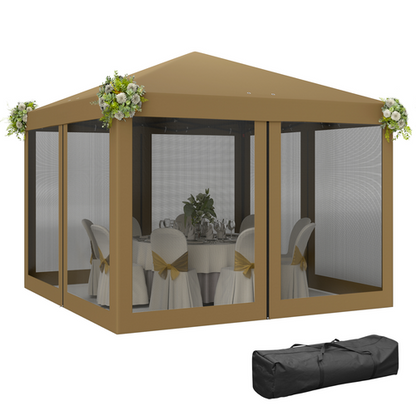Spacious Pop-Up Canopy Tent - 3x3m with Mesh Curtains & Portable Design - Cheap Tent
