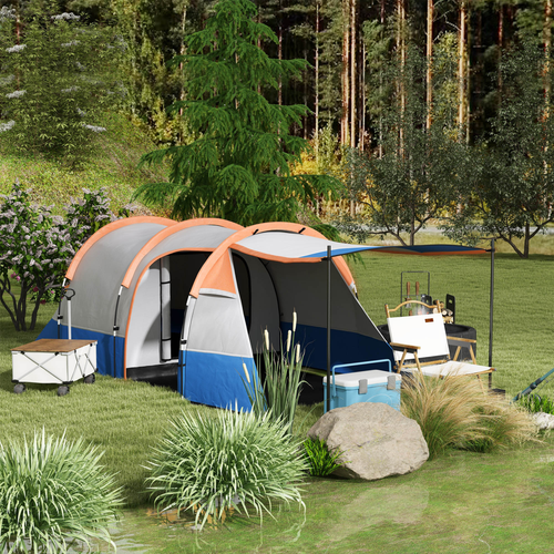 Outsunny 2-3 Man Camping Tunnel Tent with Bedroom and Living Room - Cheap Tent