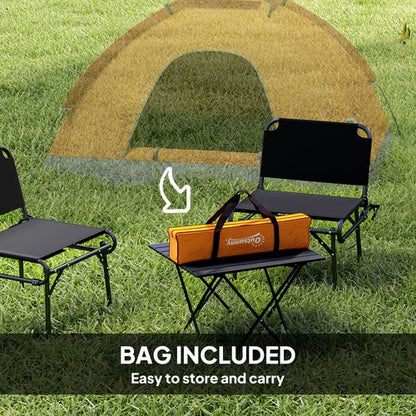 Outsunny 2-Person Dome Camping Tent with Mesh Windows & Storage Pocket - Orange - Cheap Tent
